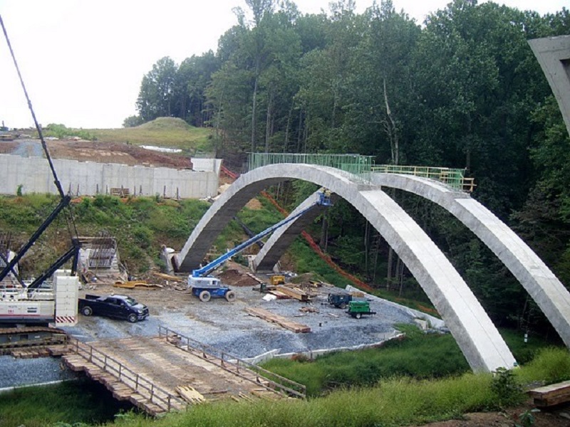 Intercounty Connector Design Build Maryland- Arch Bridge Construction